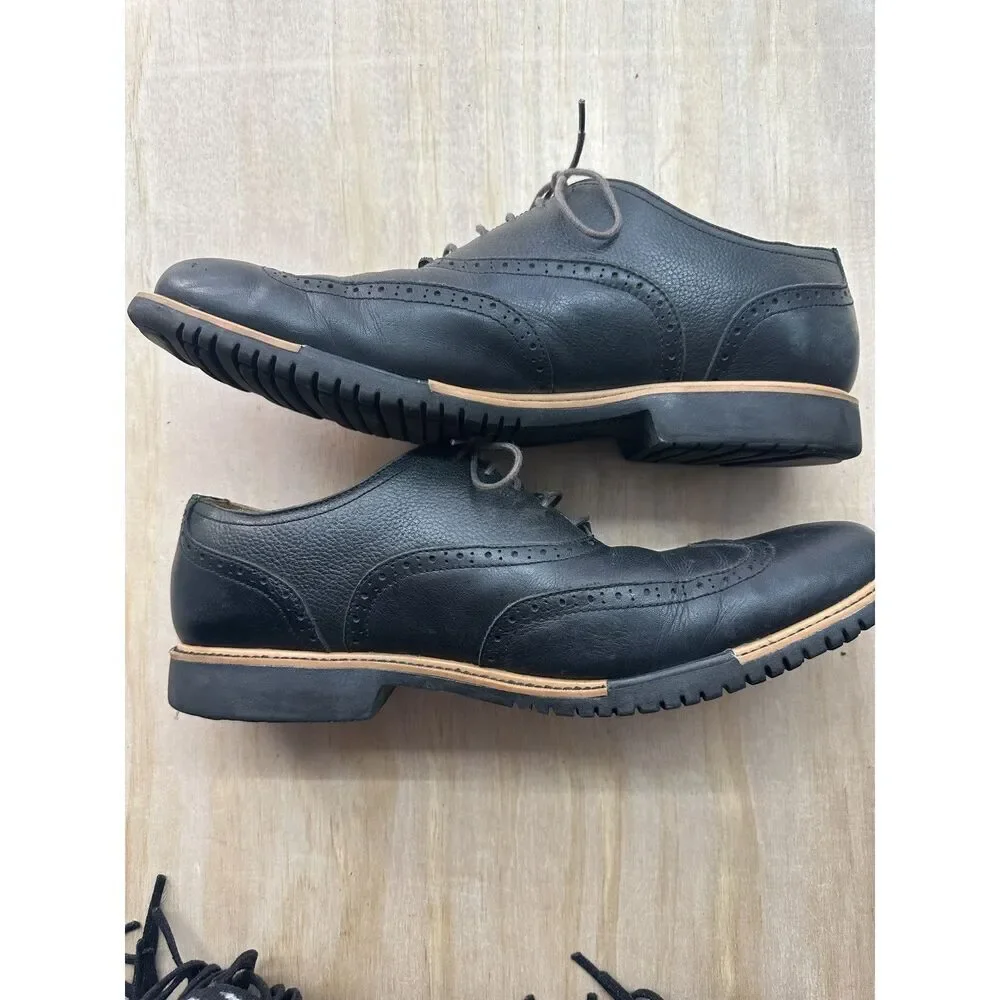 Cole Haan Wingtip Oxford Leather Dress Shoes Sz 13 C14476‎ Black Lace Up